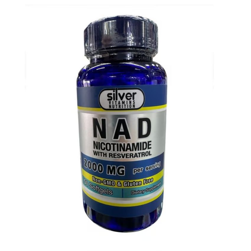 Nad + Resveratrol 2000MG x 50 Softgels – Silver