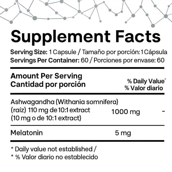 Herbalic Ashwagandha Melatonina 60 Caps - Image 2