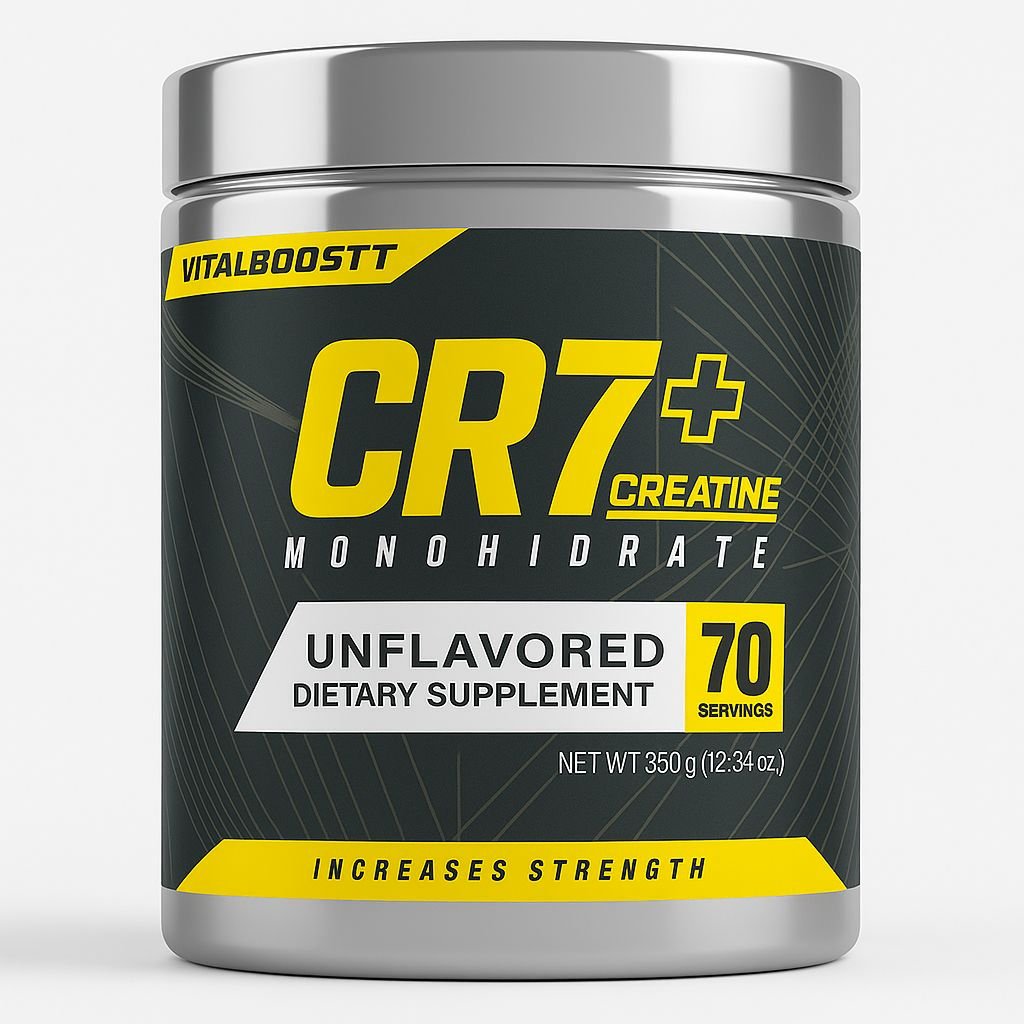 Creatina Monohidratada CR7+ VitalBoostt | 350g | 70 Servicios